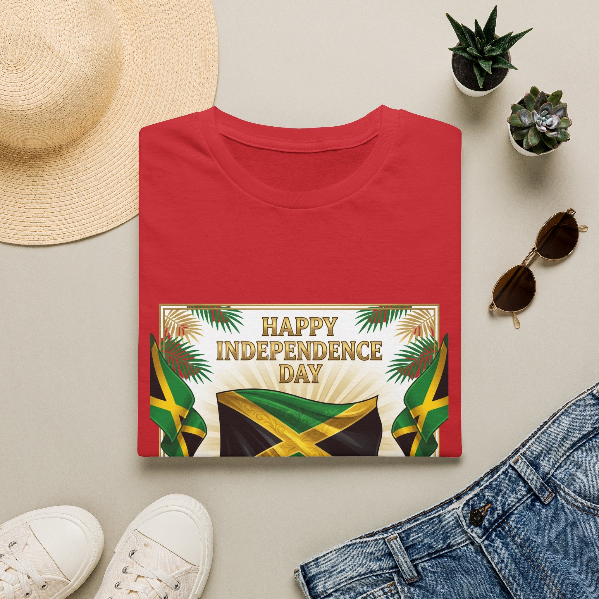 Jamaica Independence Day T-Shirt | Happy Independence Day Jamaican Flag Tee