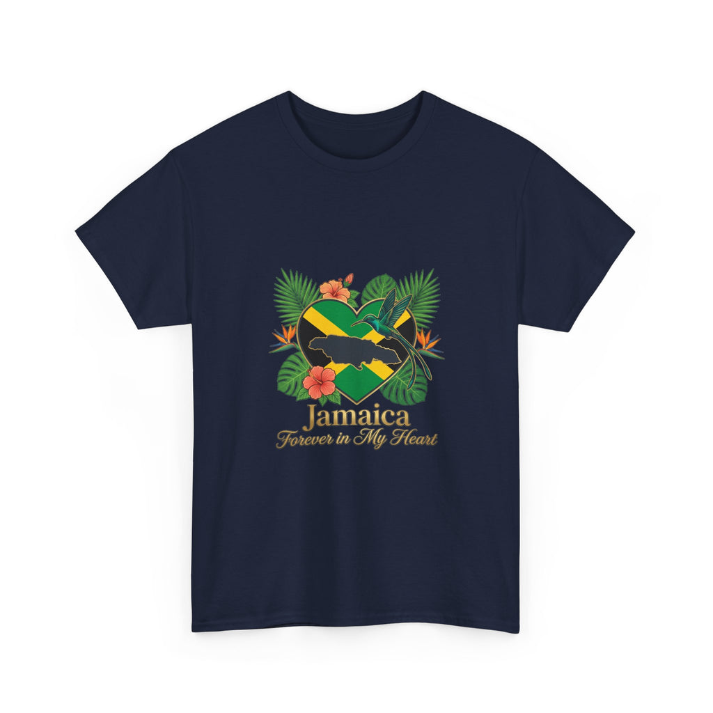 Jamaica Heart Graphic Tee — "Jamaica Forever in My Heart" Tropical Flag T-Shirt