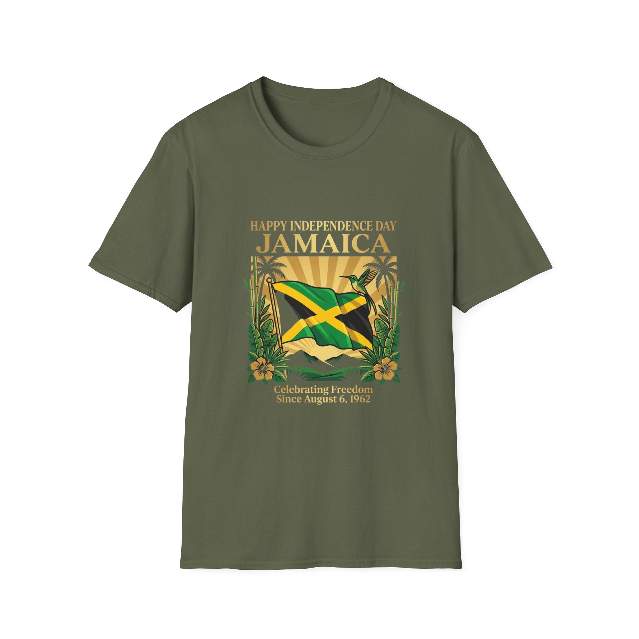 Jamaica Independence  Unisex Tropical Shirt | Jamaica Flag T-Shirt | Caribbean Vacation Tee | Jamaican Pride Apparel | Island Paradise Gift