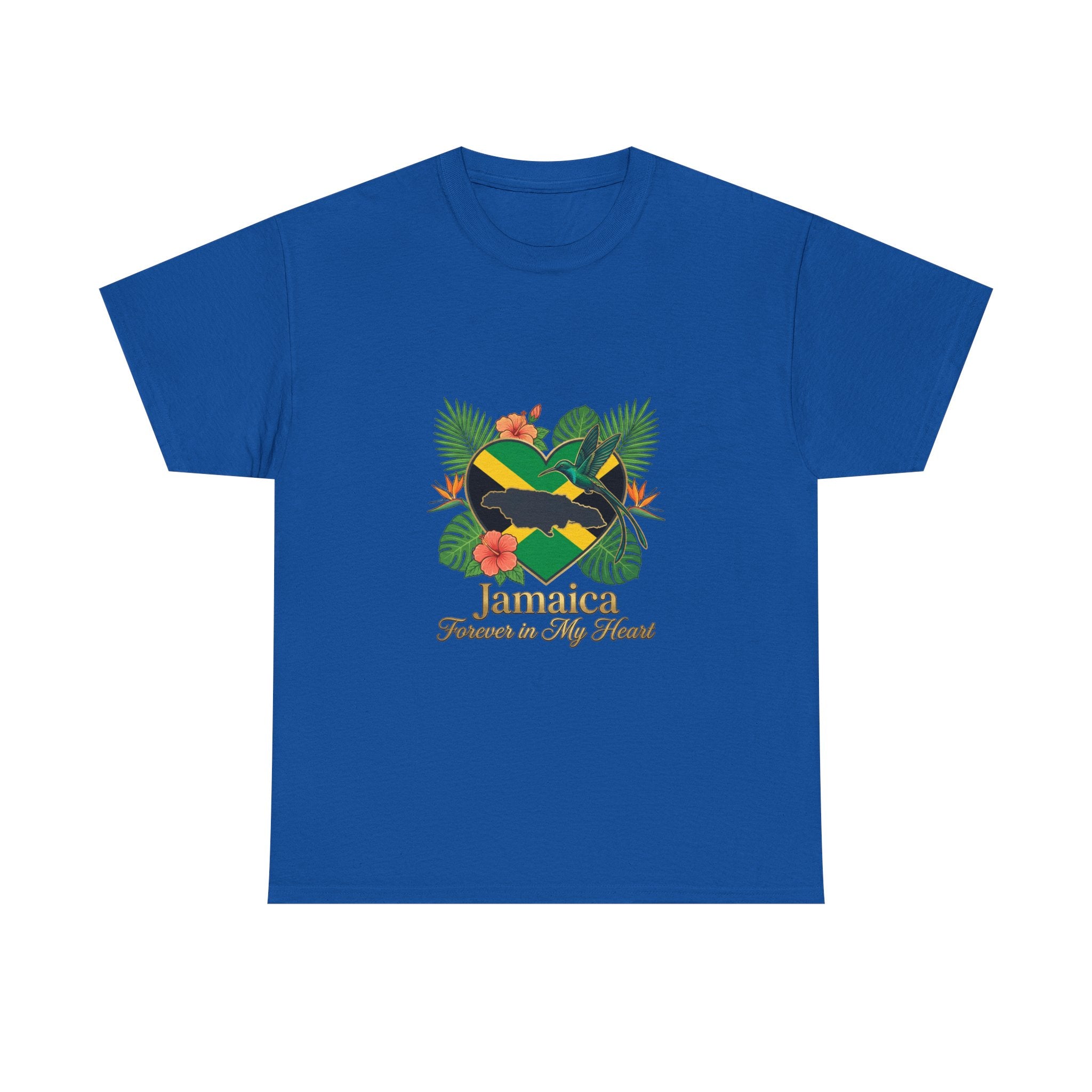 Jamaica Heart Graphic Tee — "Jamaica Forever in My Heart" Tropical Flag T-Shirt
