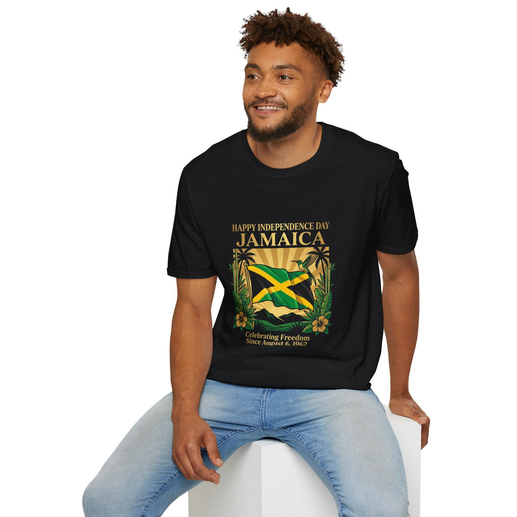 Jamaica Independence  Unisex Tropical Shirt | Jamaica Flag T-Shirt | Caribbean Vacation Tee | Jamaican Pride Apparel | Island Paradise Gift