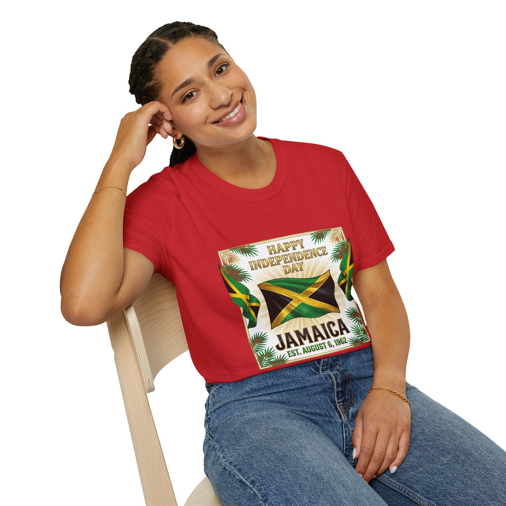 Jamaica Independence Day T-Shirt | Happy Independence Day Jamaican Flag Tee
