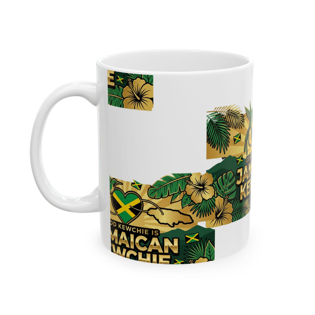 Jamaican Kewchie Ceramic Mug | Good Kewchie is Jamaican Kewchie Tropical Coffee Cup (11oz & 15oz)