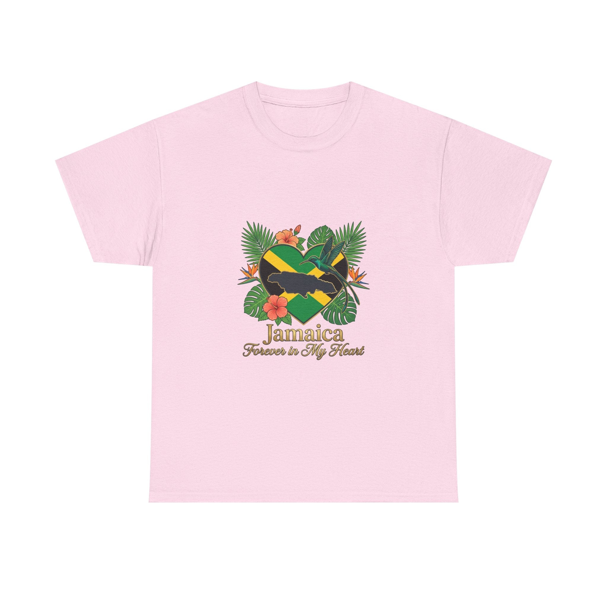 Jamaica Heart Graphic Tee — "Jamaica Forever in My Heart" Tropical Flag T-Shirt