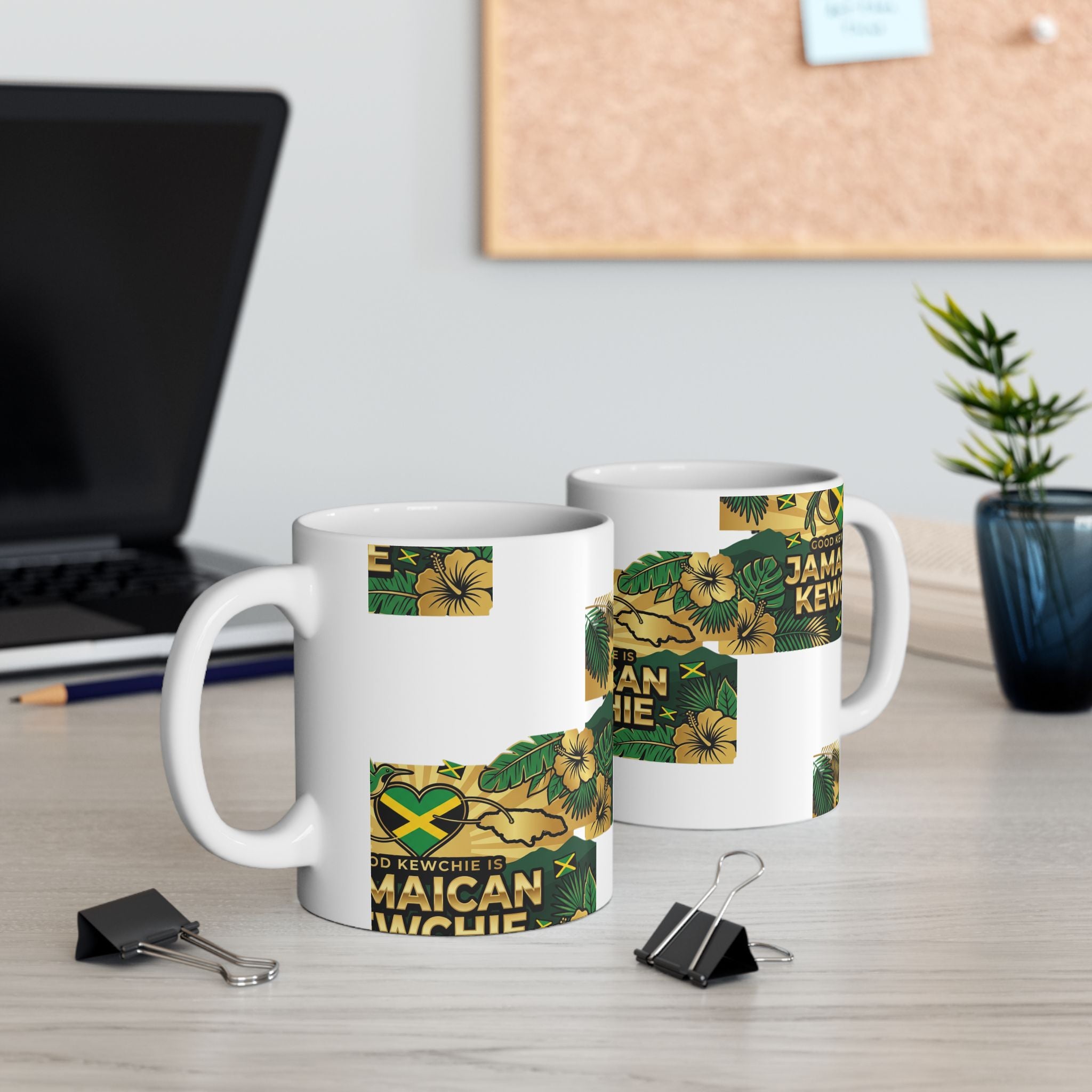 Jamaican Kewchie Ceramic Mug | Good Kewchie is Jamaican Kewchie Tropical Coffee Cup (11oz & 15oz)
