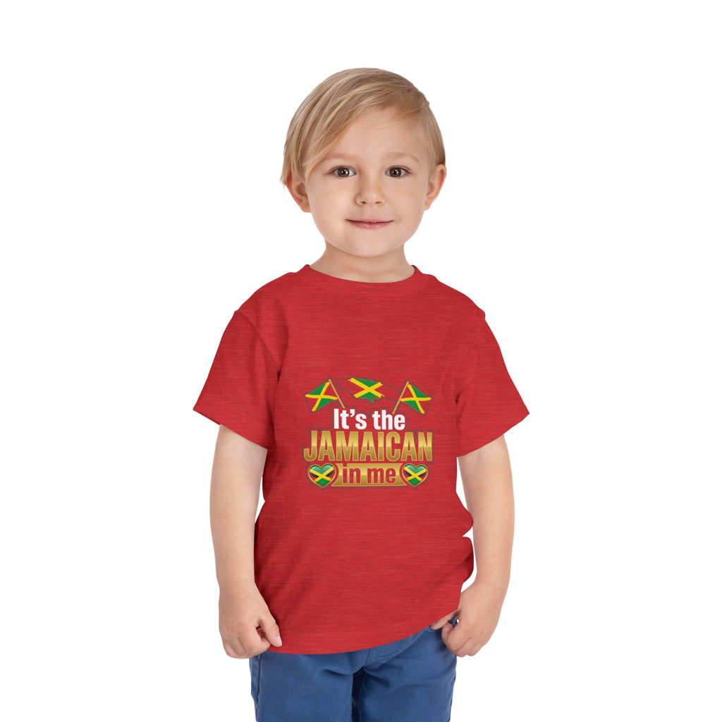 Toddler Tee — "It's the Jamaican in Me" Flag Graphic