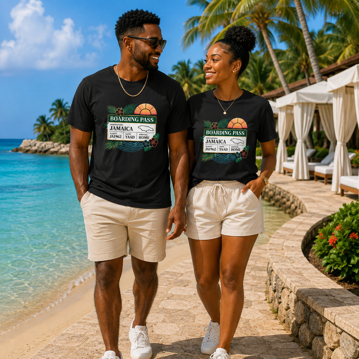 Jamaica Boarding Pass Shirt | Destination Jamaica Travel Tee | Jamaican Vacation Shirt | Caribbean Travel Gift | Unisex Graphic T-Shirt