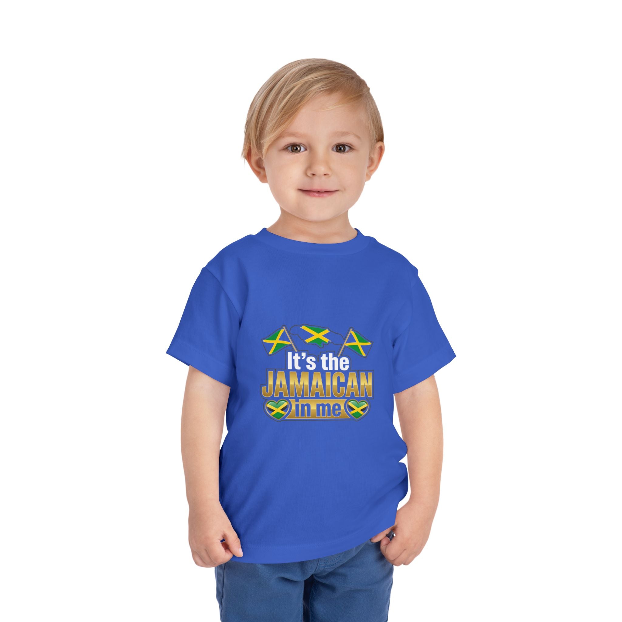 Toddler Tee — "It's the Jamaican in Me" Flag Graphic