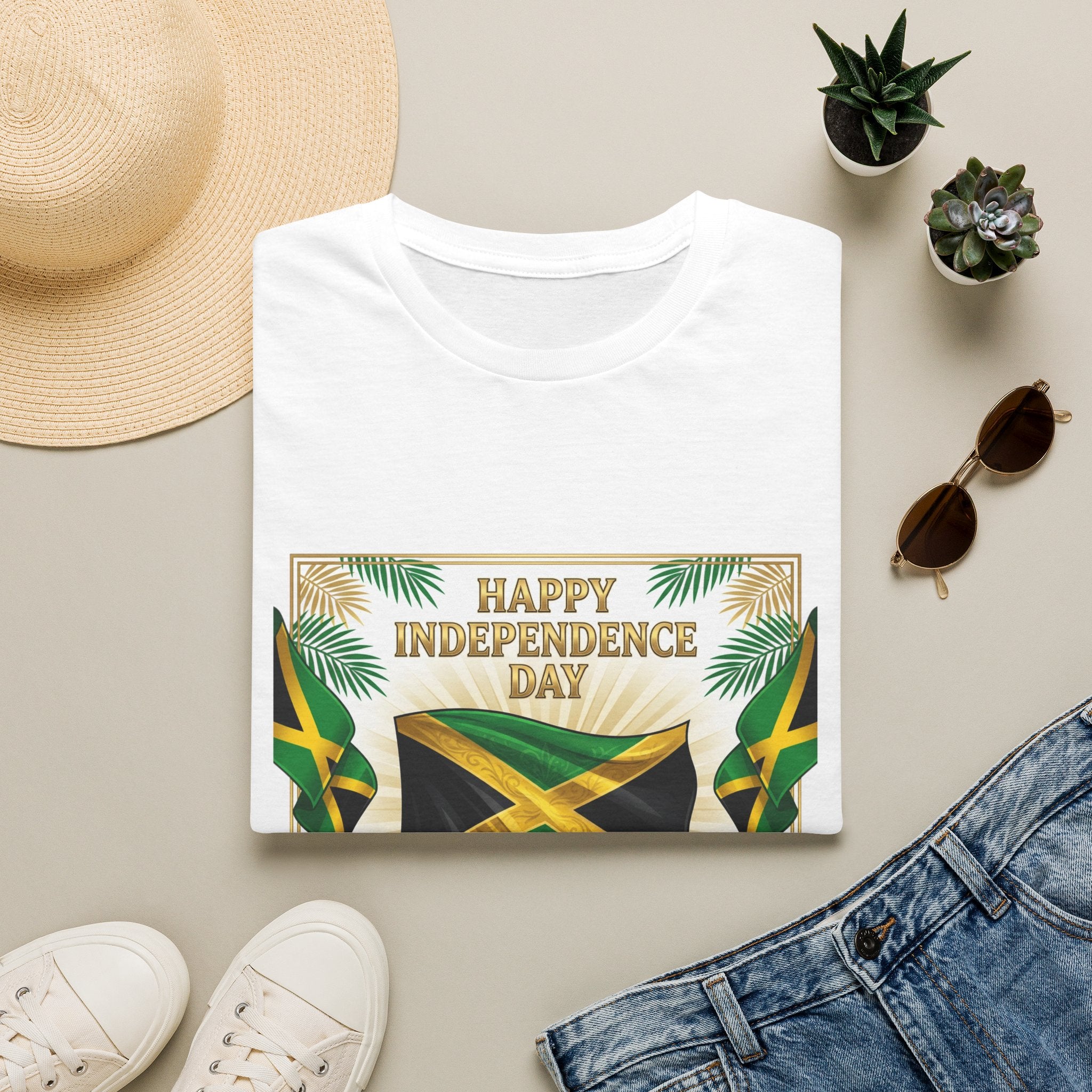 Jamaica Independence Day T-Shirt | Happy Independence Day Jamaican Flag Tee