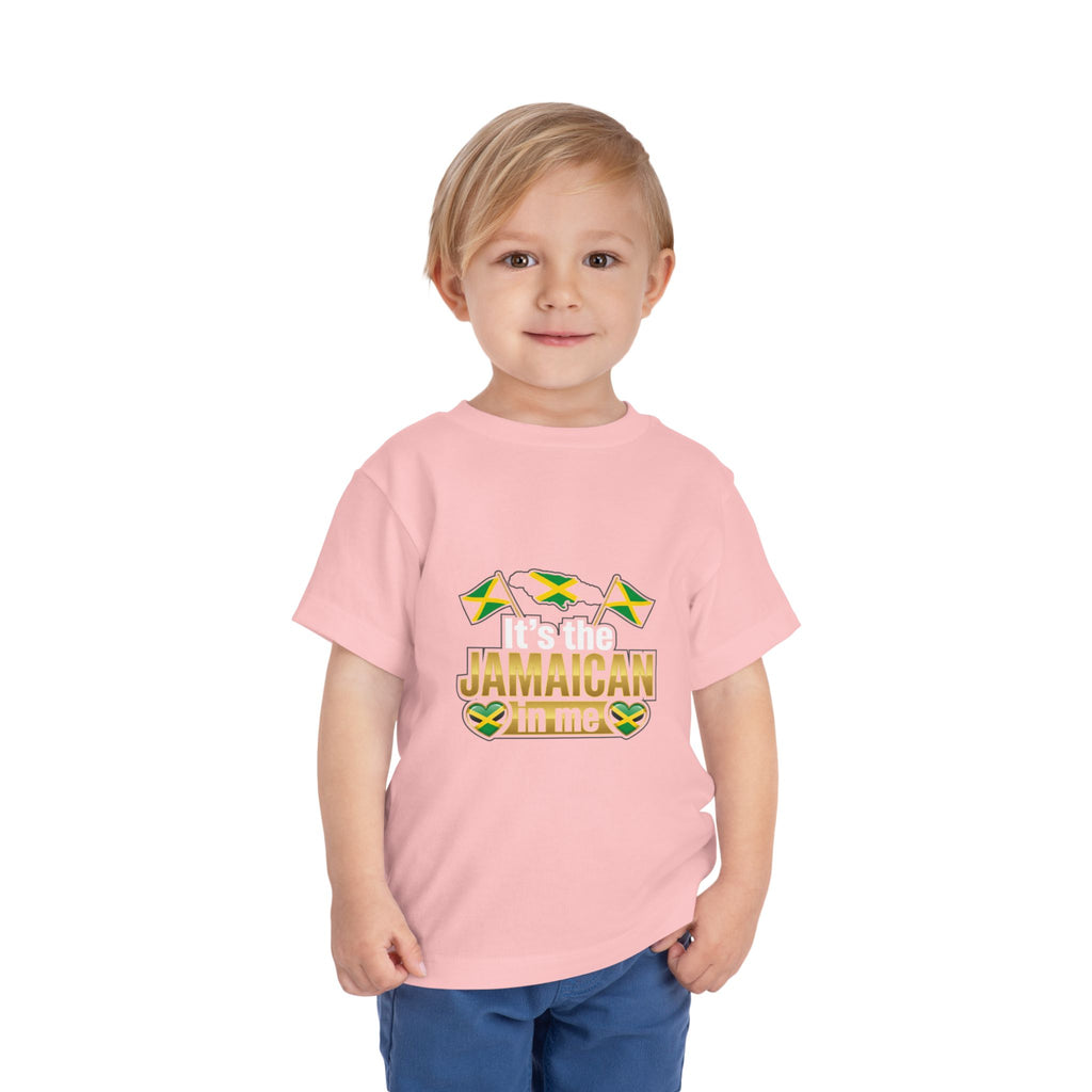 Toddler Tee — "It's the Jamaican in Me" Flag Graphic