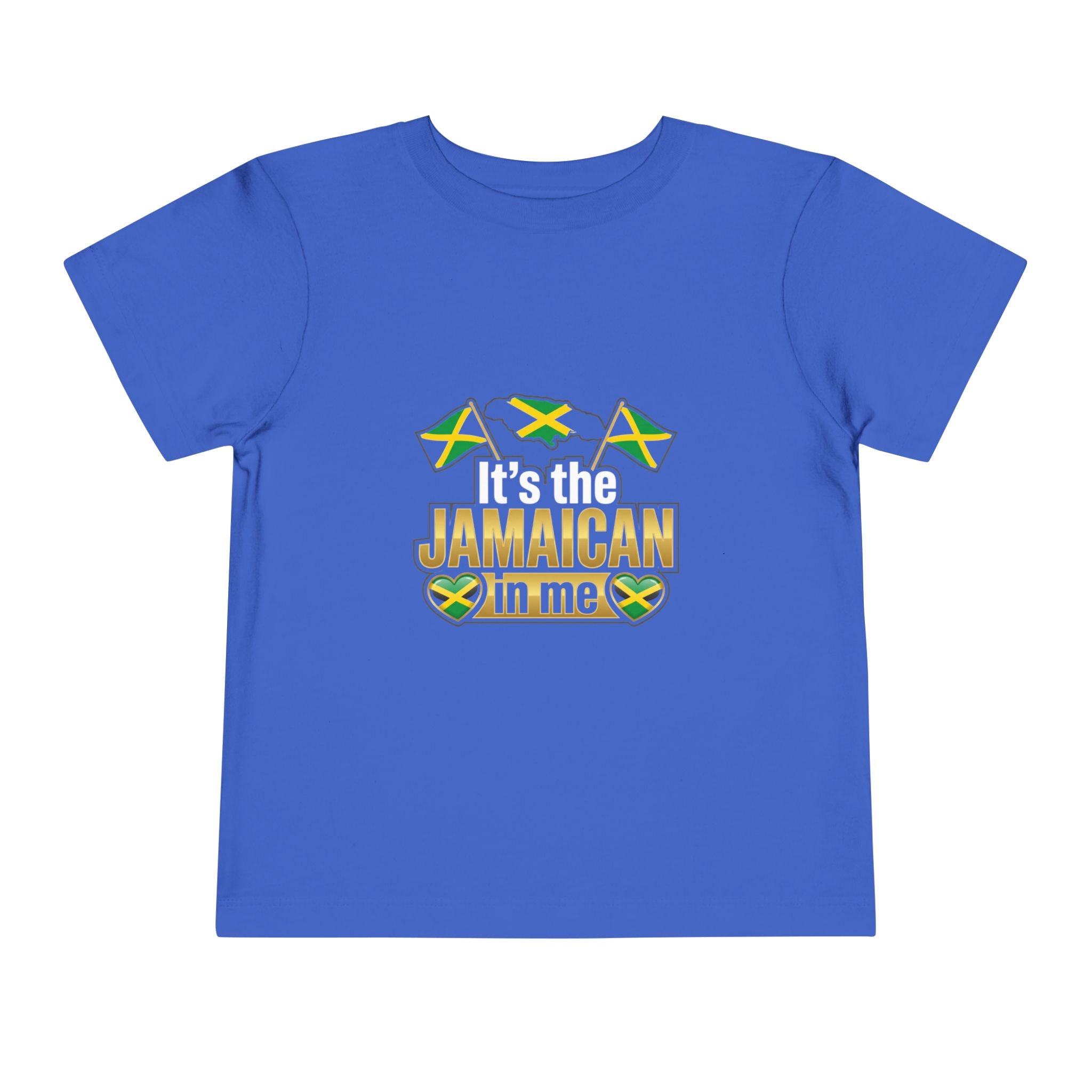 Toddler Tee — "It's the Jamaican in Me" Flag Graphic