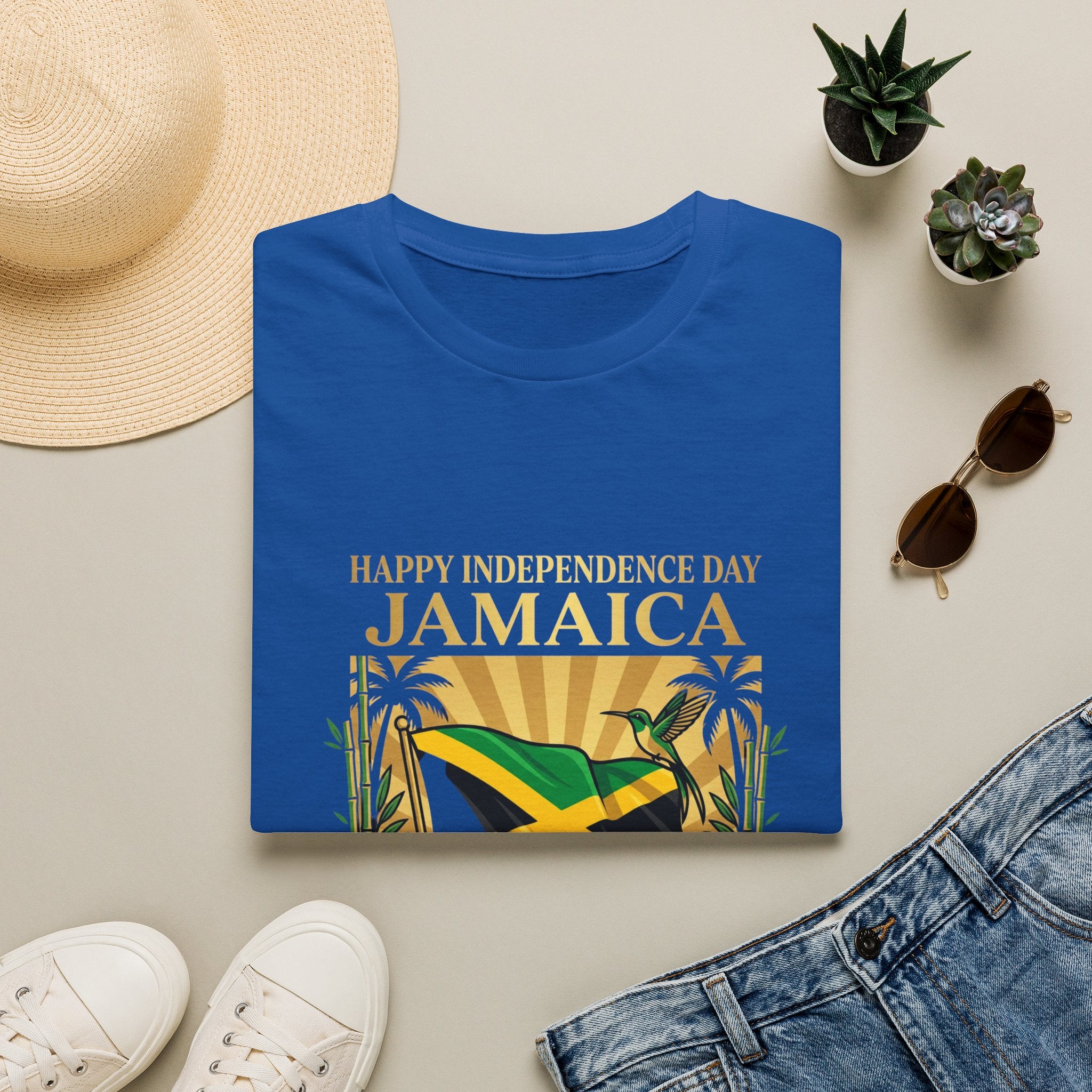 Jamaica Independence  Unisex Tropical Shirt | Jamaica Flag T-Shirt | Caribbean Vacation Tee | Jamaican Pride Apparel | Island Paradise Gift