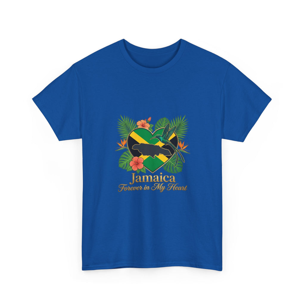 Jamaica Heart Graphic Tee — "Jamaica Forever in My Heart" Tropical Flag T-Shirt