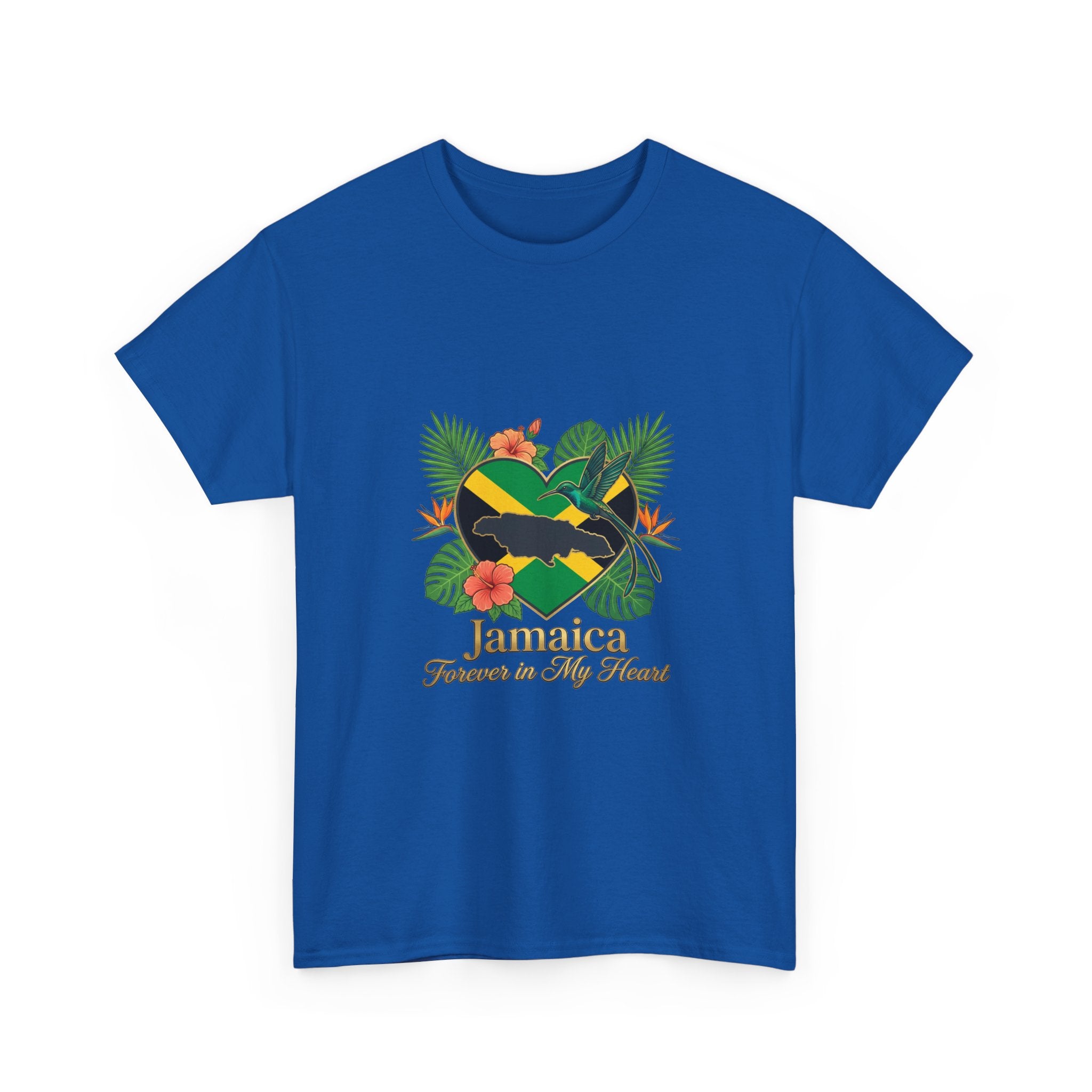 Jamaica Heart Graphic Tee — "Jamaica Forever in My Heart" Tropical Flag T-Shirt