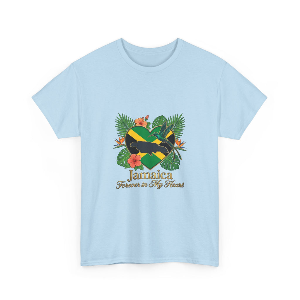 Jamaica Heart Graphic Tee — "Jamaica Forever in My Heart" Tropical Flag T-Shirt