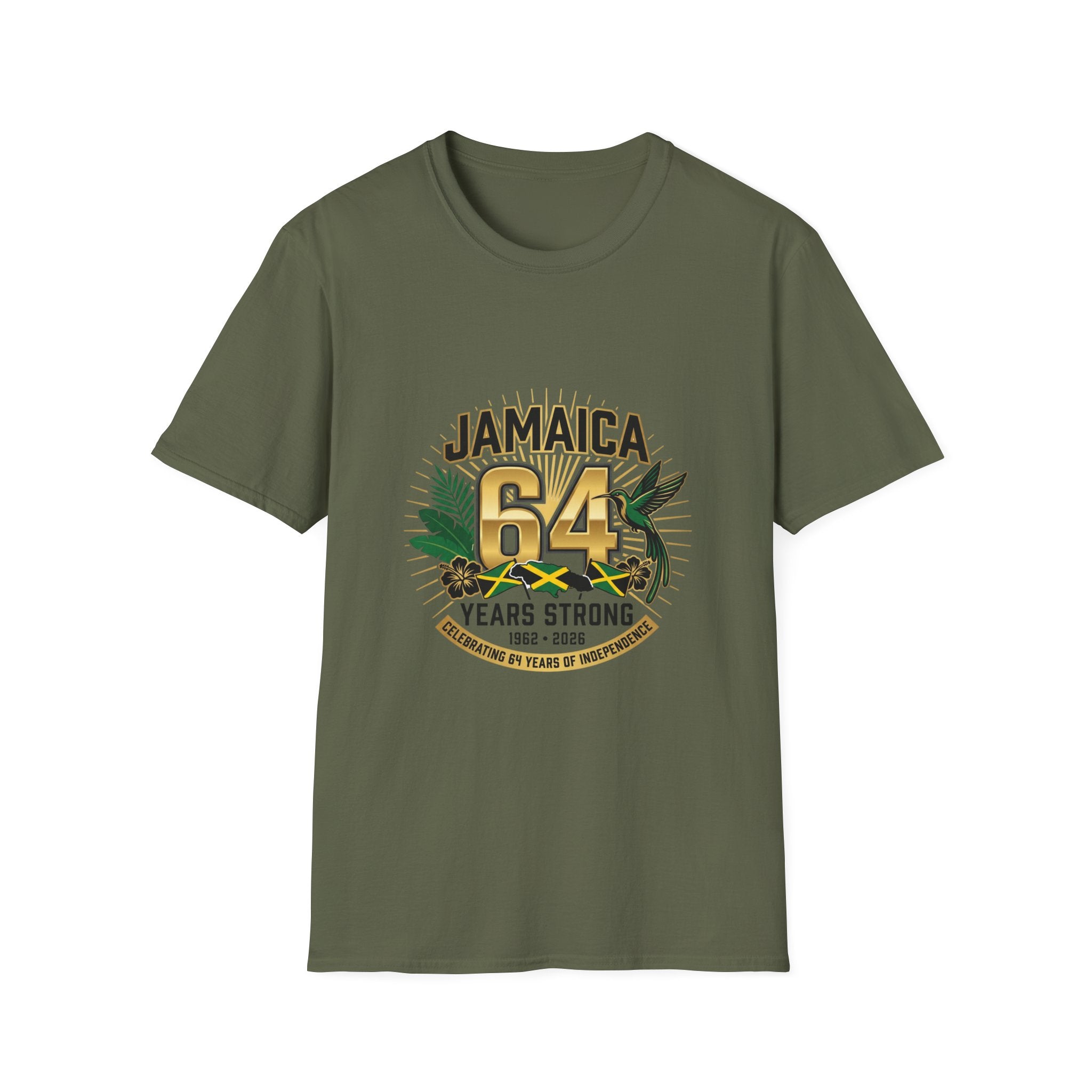 Jamaica 64th Anniversary T-Shirt — Jamaica 64 Years Strong Graphic Tee