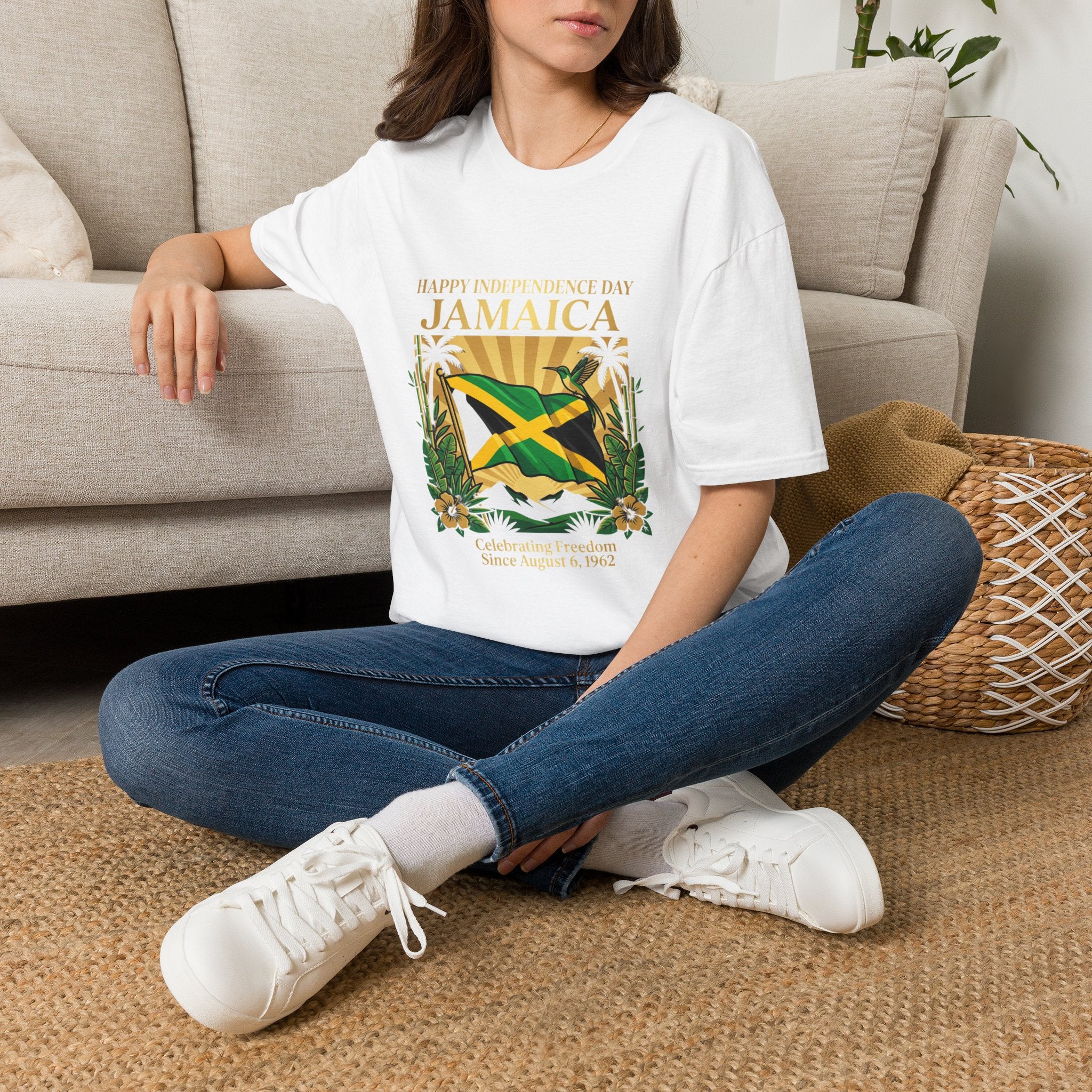 Jamaica Independence  Unisex Tropical Shirt | Jamaica Flag T-Shirt | Caribbean Vacation Tee | Jamaican Pride Apparel | Island Paradise Gift