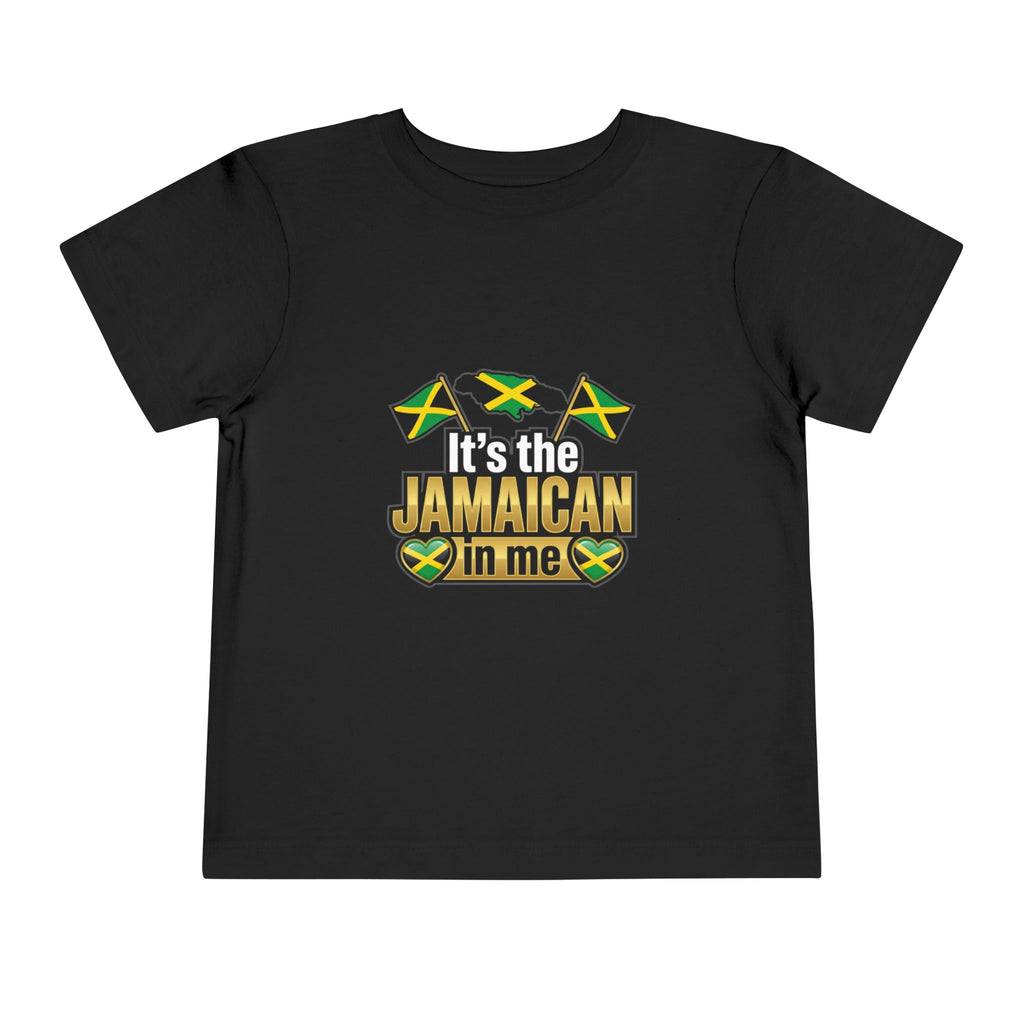 Toddler Tee — "It's the Jamaican in Me" Flag Graphic