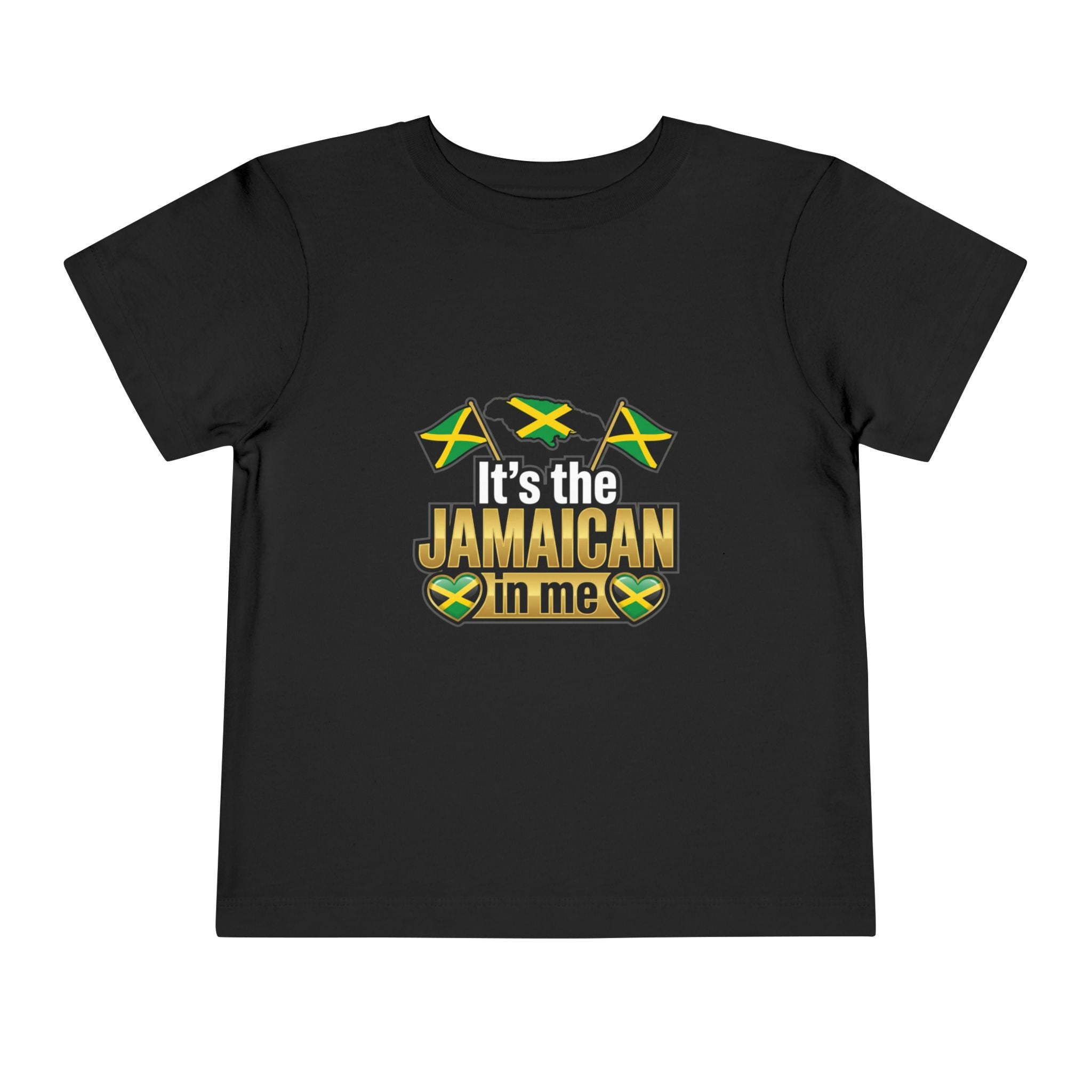 Toddler Tee — "It's the Jamaican in Me" Flag Graphic