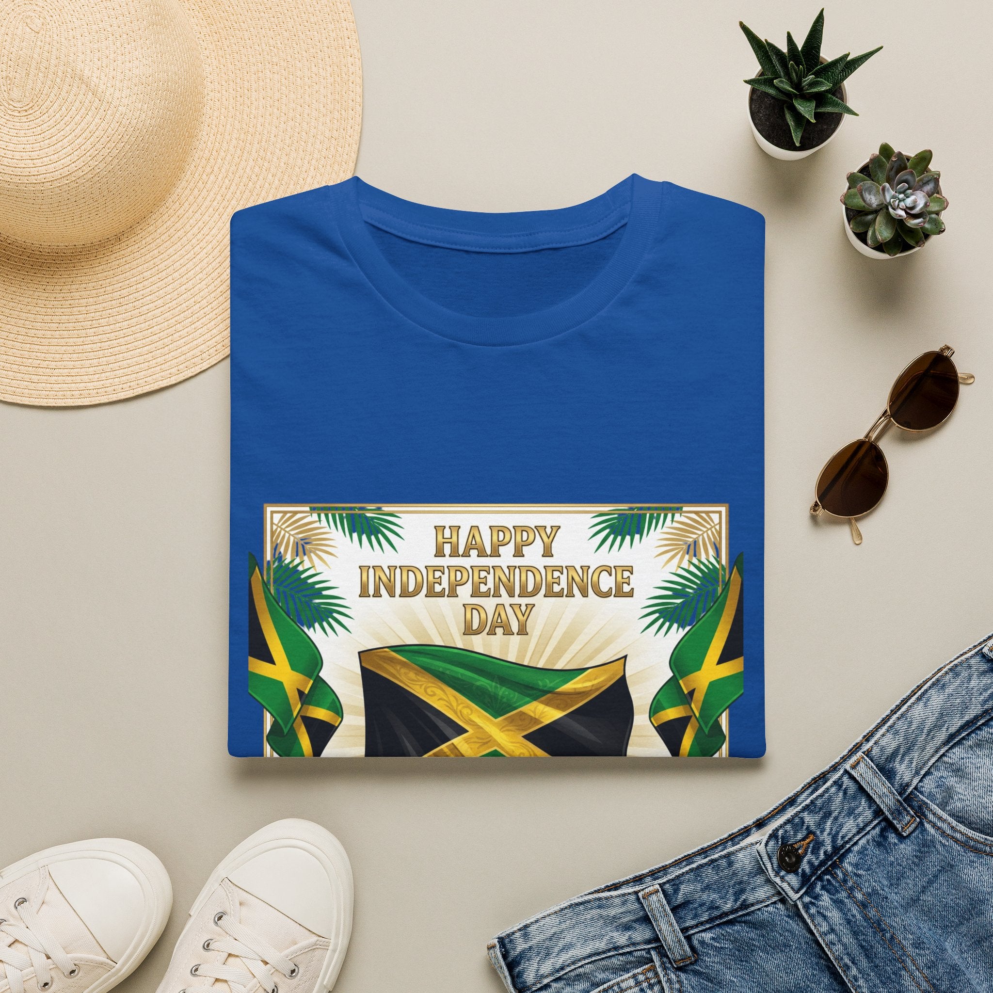 Jamaica Independence Day T-Shirt | Happy Independence Day Jamaican Flag Tee