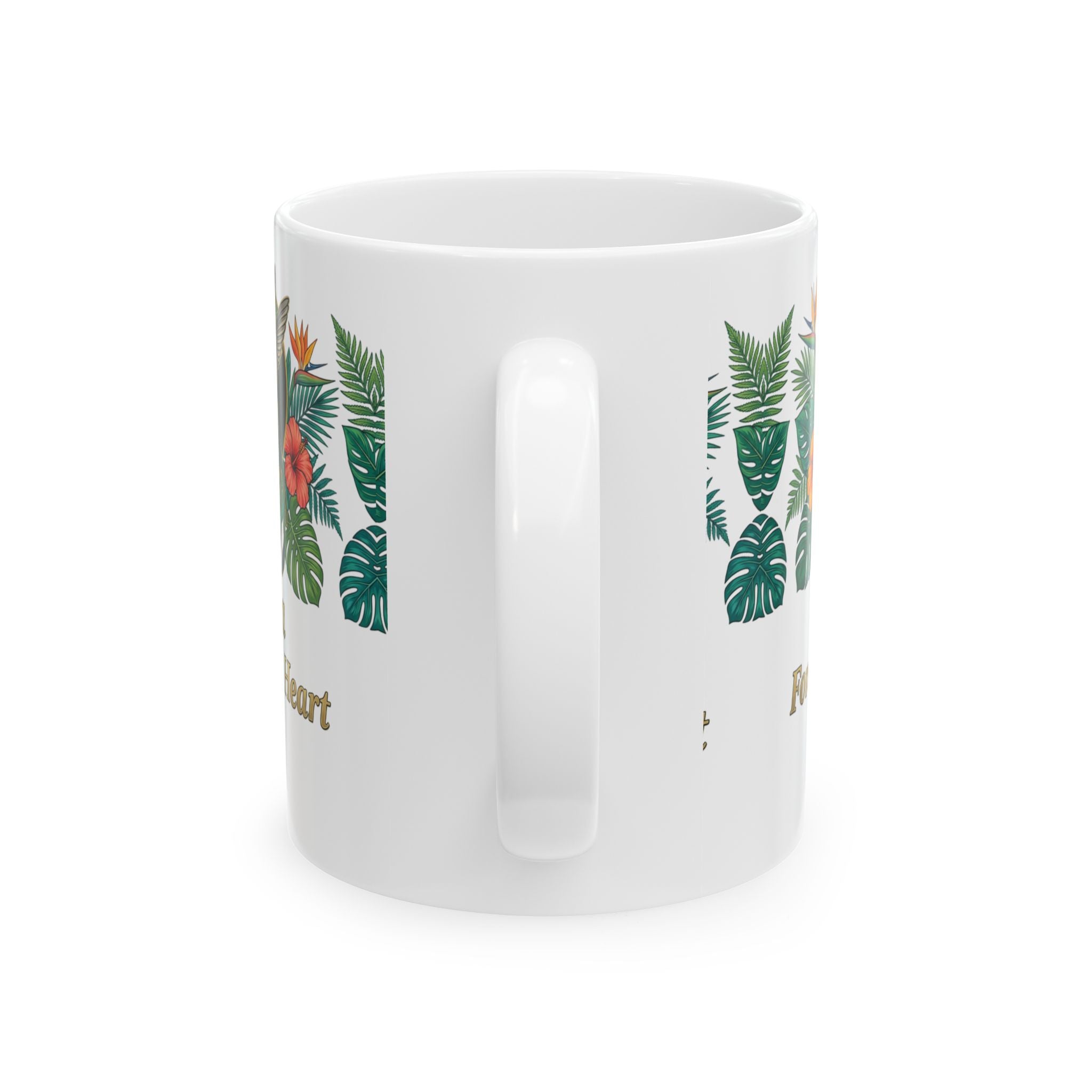 Jamaica Forever in My Heart Ceramic Mug | Tropical Flag & Hibiscus 11oz/15oz