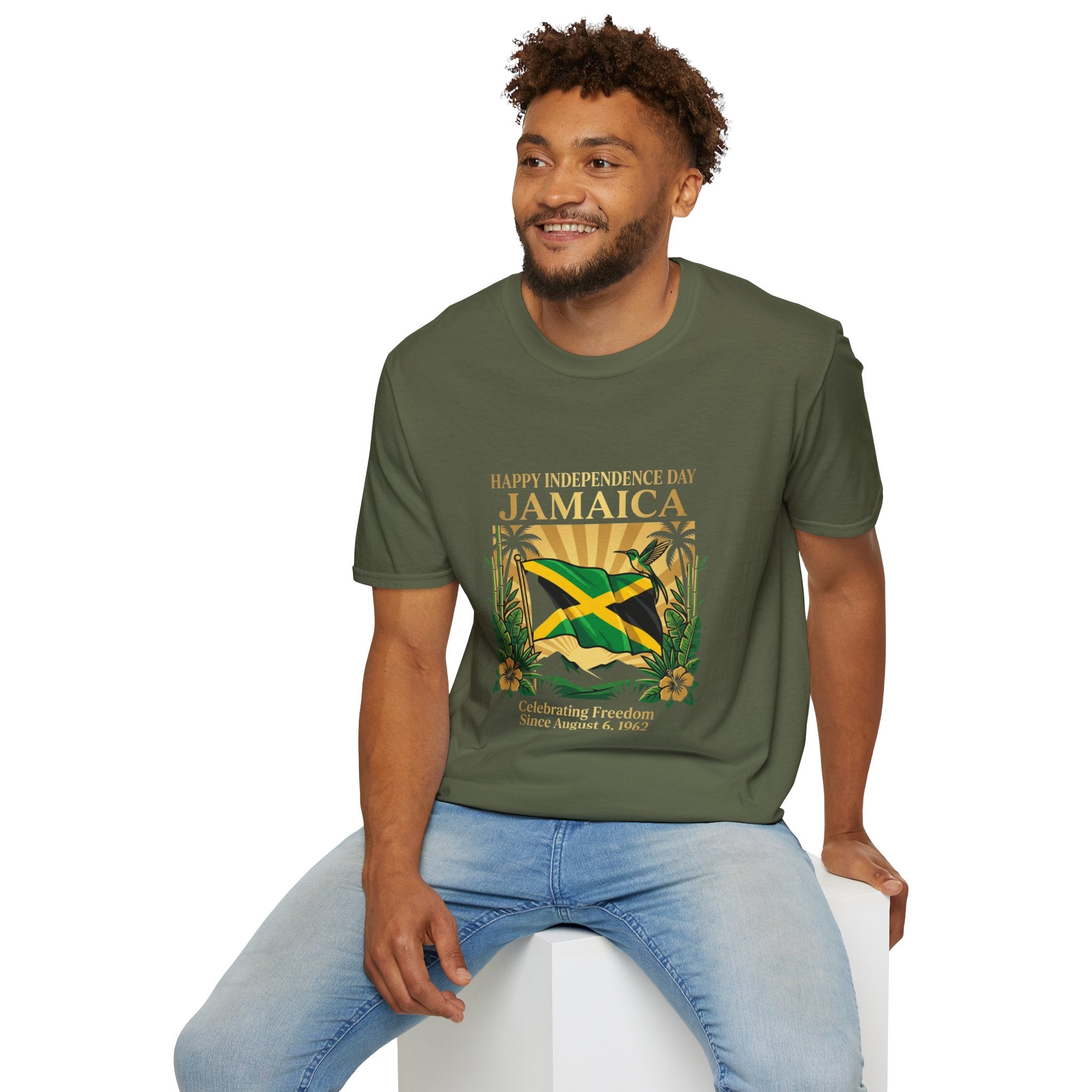 Jamaica Independence  Unisex Tropical Shirt | Jamaica Flag T-Shirt | Caribbean Vacation Tee | Jamaican Pride Apparel | Island Paradise Gift
