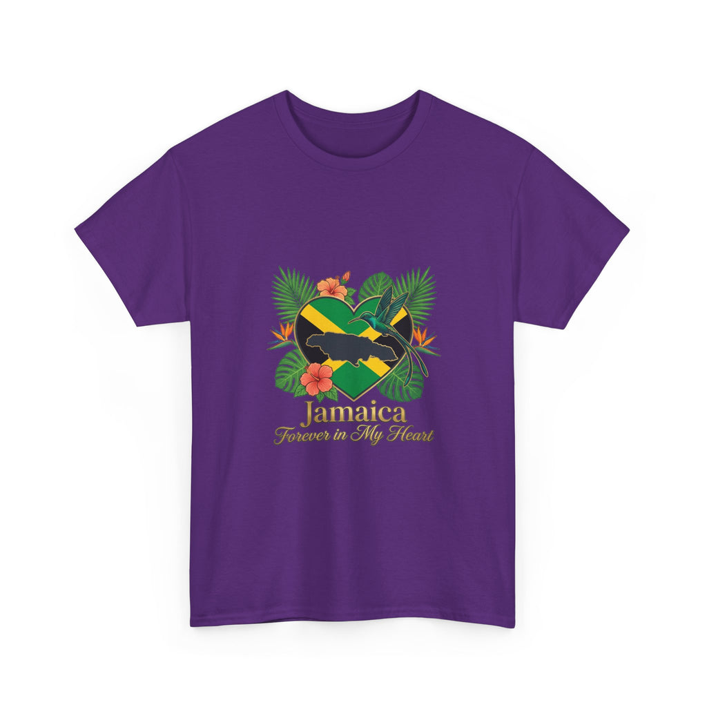 Jamaica Heart Graphic Tee — "Jamaica Forever in My Heart" Tropical Flag T-Shirt