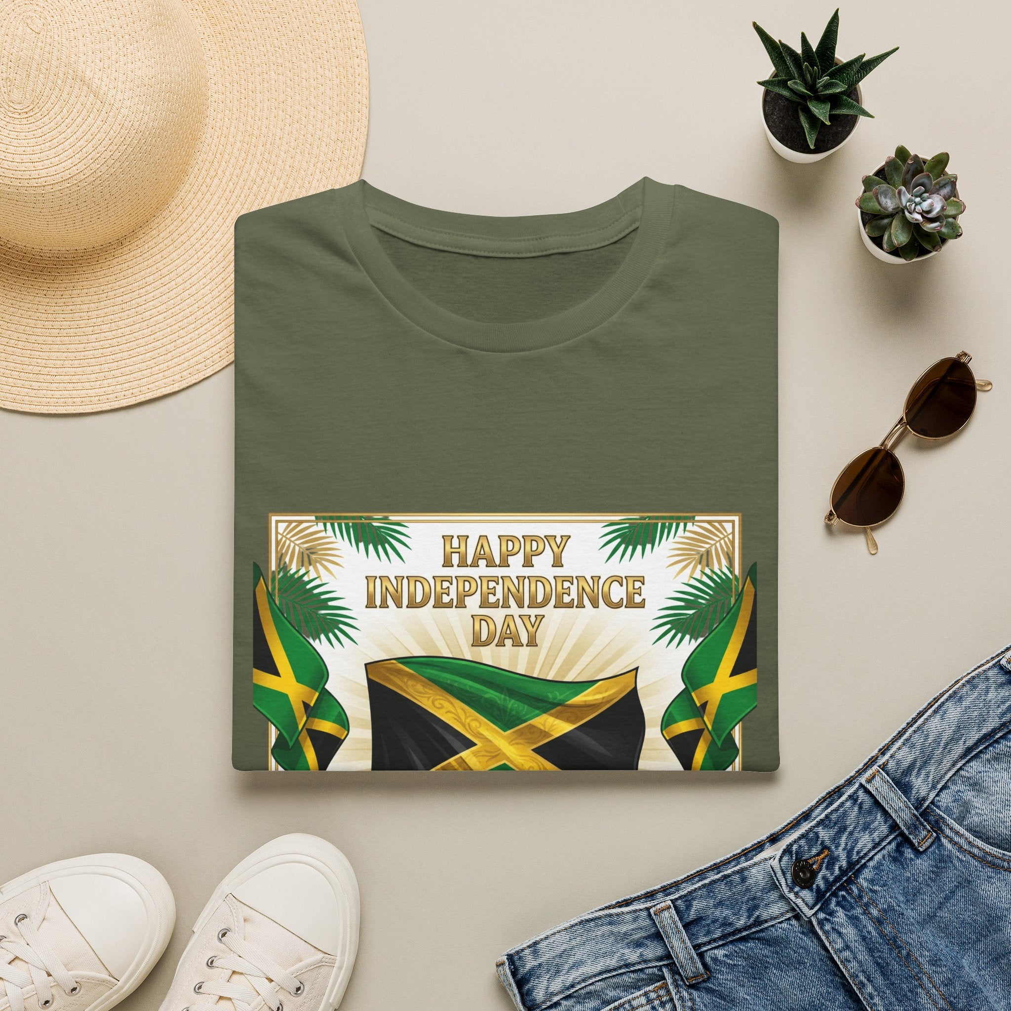 Jamaica Independence Day T-Shirt | Happy Independence Day Jamaican Flag Tee