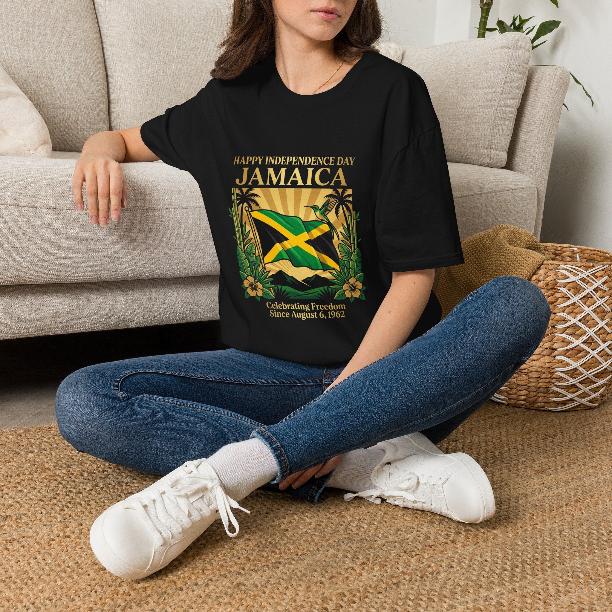 Jamaica Independence  Unisex Tropical Shirt | Jamaica Flag T-Shirt | Caribbean Vacation Tee | Jamaican Pride Apparel | Island Paradise Gift