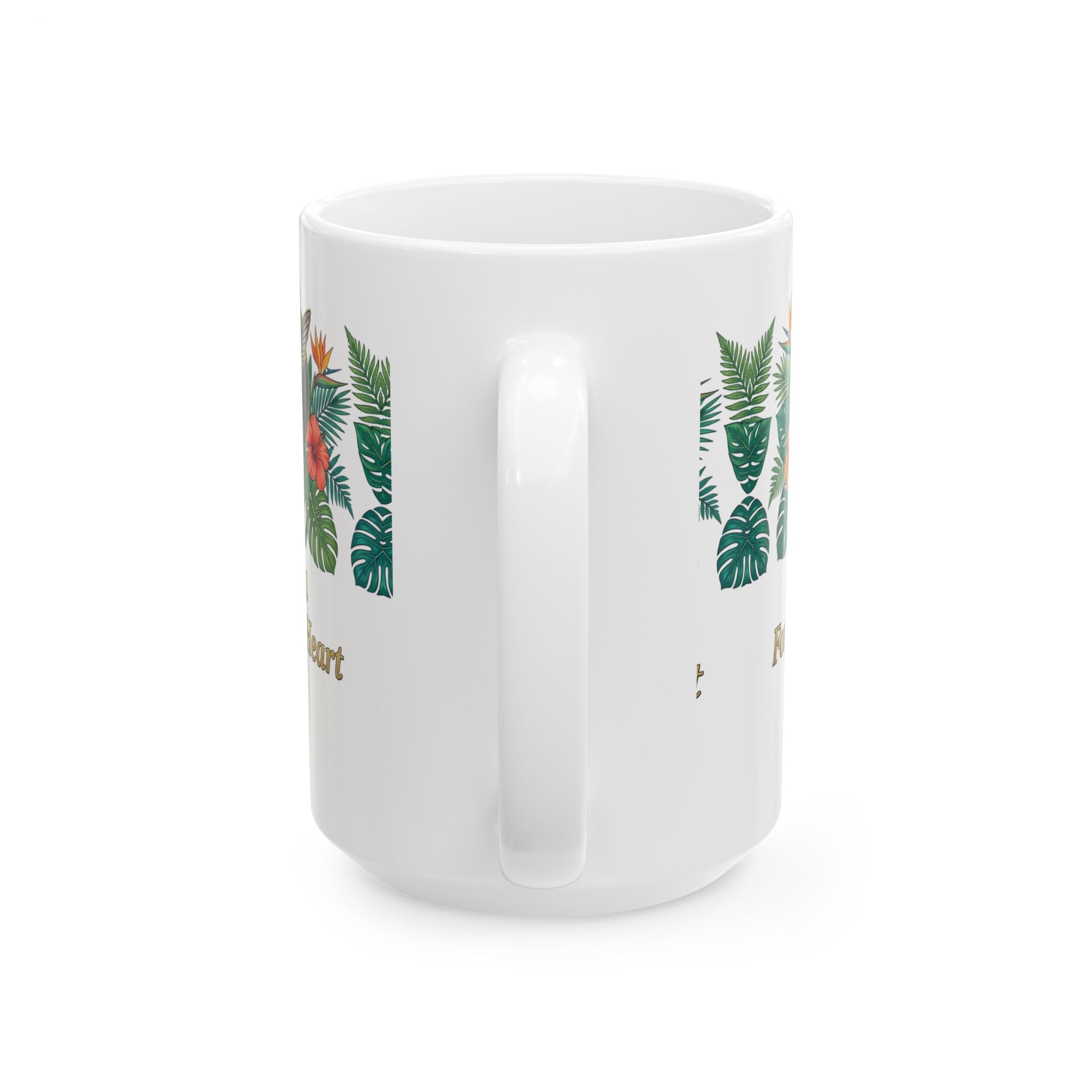 Jamaica Forever in My Heart Ceramic Mug | Tropical Flag & Hibiscus 11oz/15oz