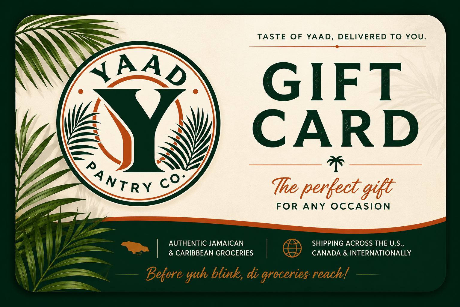 Yaad Pantry Co. Digital Gift Card